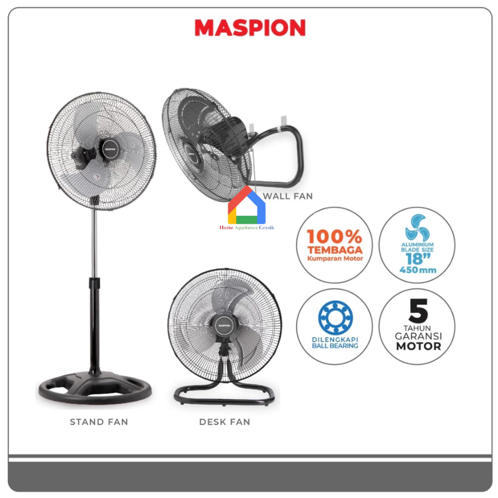 Kipas Angin Power Fan Maspion PW 451 3 in 1 (18 Inch)