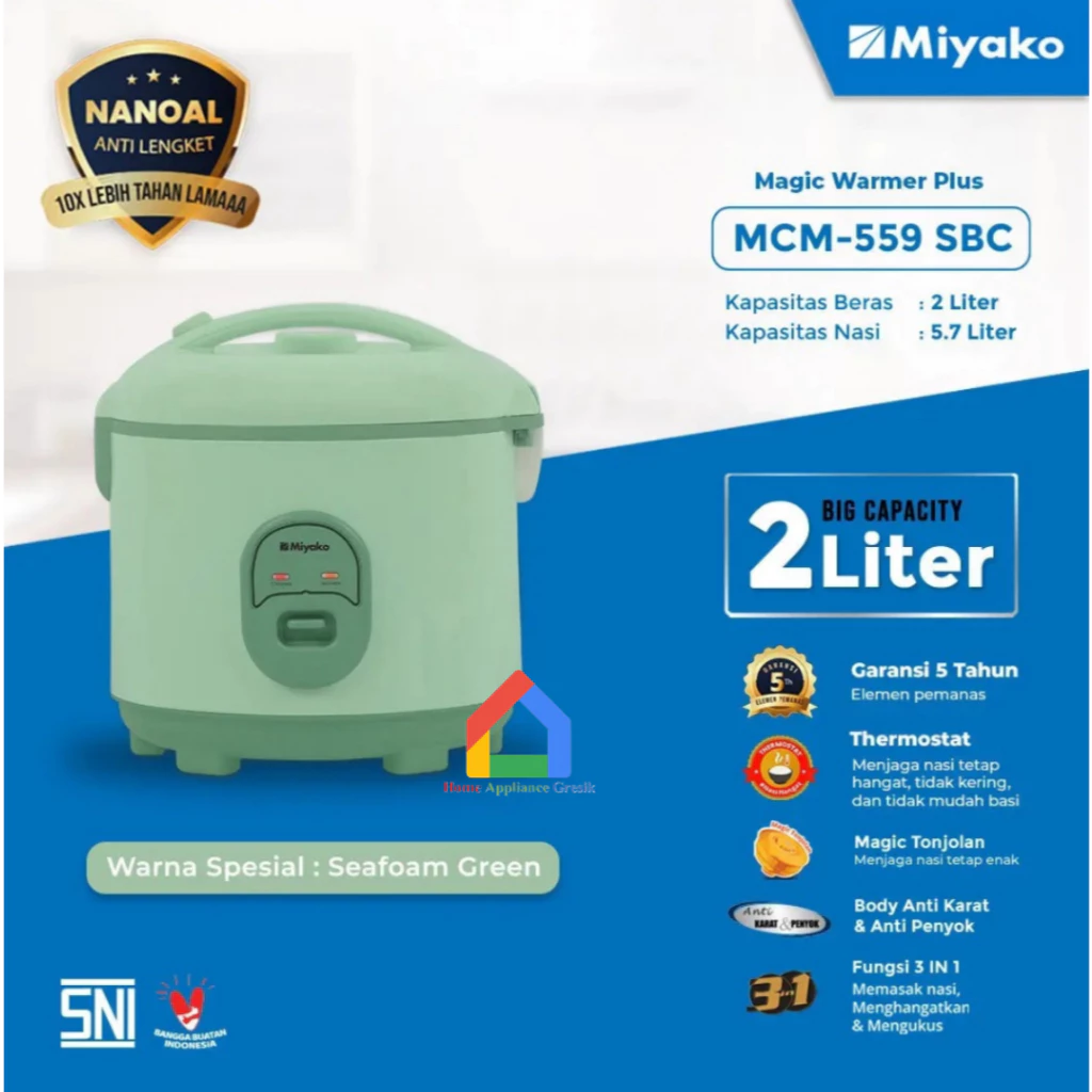 Magic Com Miyako MCM 559 SBC Nanoal (2 Liter)