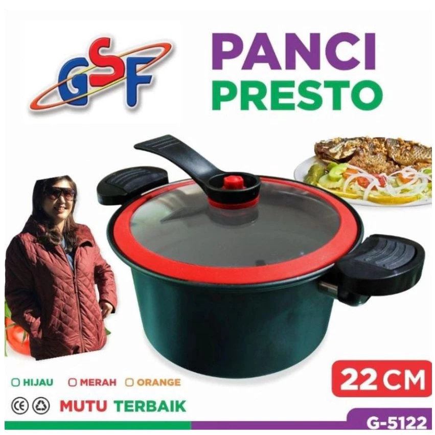 Panci Presto 22 Cm GSF G 5122 Totipotent Pot Micro Pressure