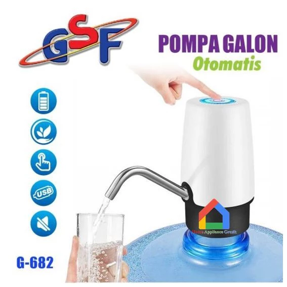 Pompa Galon Elektrik GSF Recharge Dispenser Air Galon Charge USB