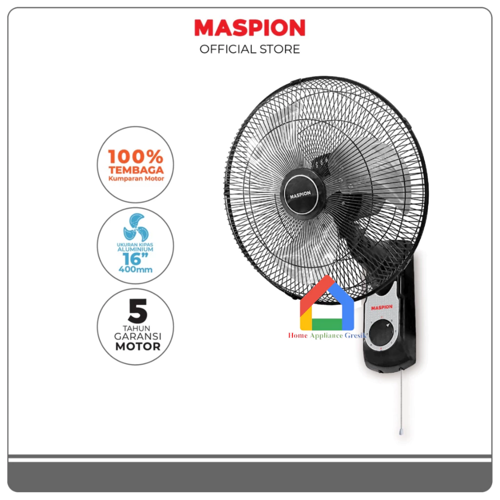 Kipas Angin Dinding Maspion Power Fan MWF 1609 (16 Inch)