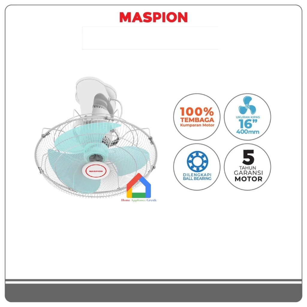 Kipas Angin Auto Orbit Fan Maspion MOF 401 P (16 Inch)