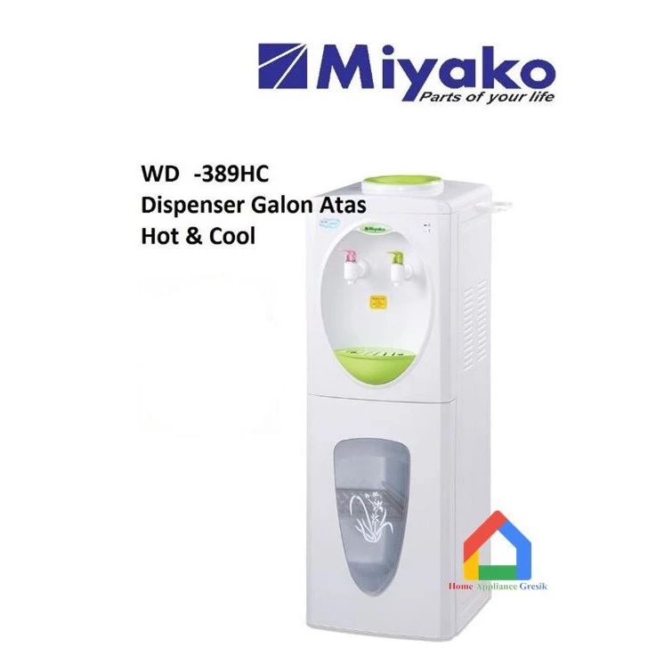 Dispenser Air Miyako WDP 389 Galon Atas Panas dan Dingin