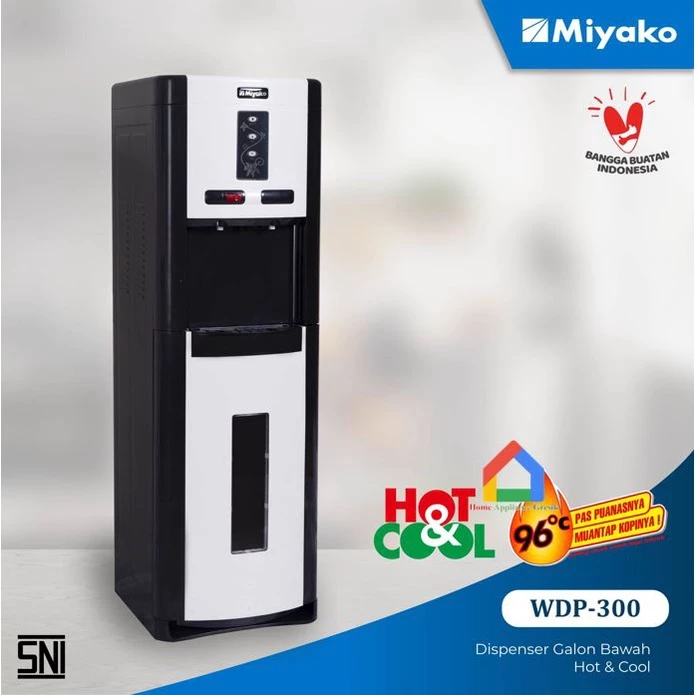 Dispenser Air Miyako WDP 300 Dispenser Galon Bawah Panas dan Dingin