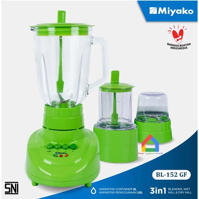 Miyako Blender Isi 3 BL 152 GF Kaca