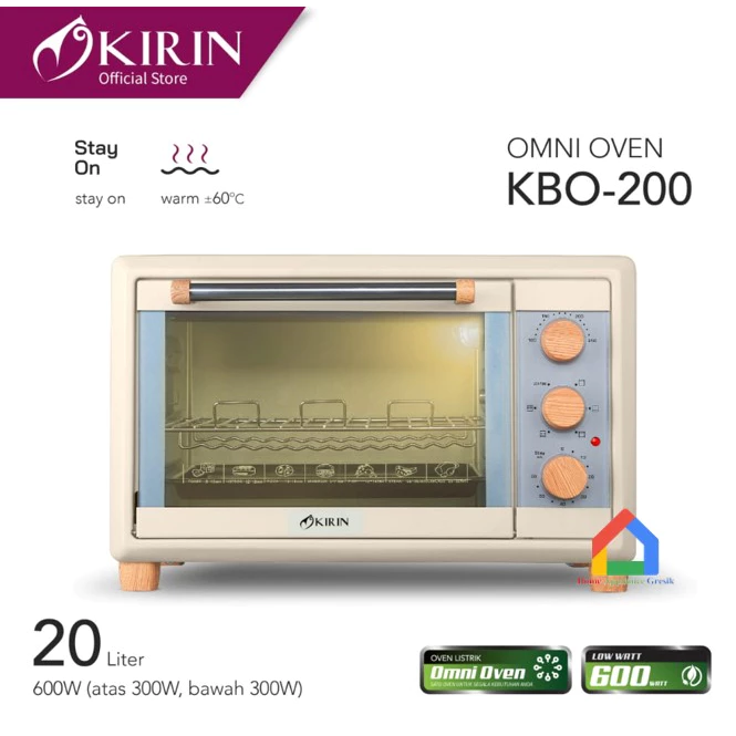 Kirin Oven Listrik KBO 200 Low Watt (20 Liter)