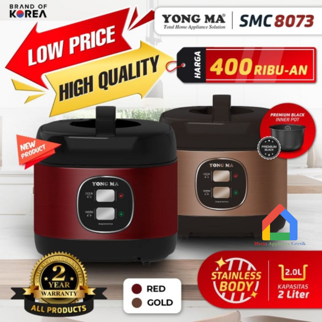 Magic Com Yong Ma SMC 8073 Panci Hitam (2 L)