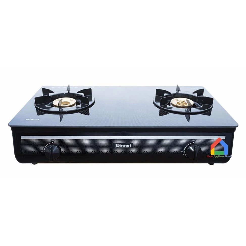 Kompor Gas Api Lilin Kaca Rinnai 2 Tungku RI 712 GA(B)